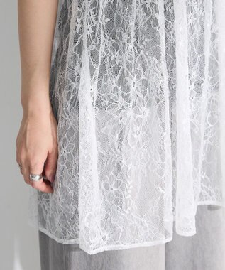 Green Parks 前後２ＷＡＹレーススパンコールビスチェ Off White