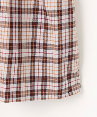 組曲 KIDS 【90-100㎝】ビスチェック トップス グレー×ブラウン系