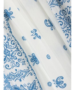 CRAFT STANDARD BOUTIQUE パネル柄マキシギャザースカート Blue