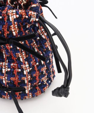 組曲 ツイードMINIドロスト バッグ ネイビー系7