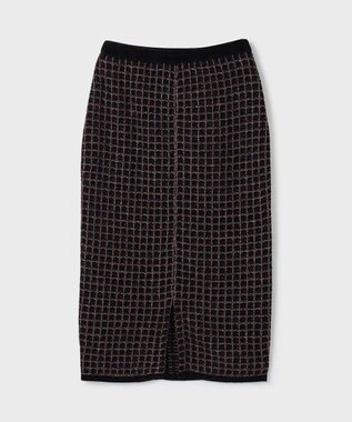 GRACE CONTINENTAL ツイードニットスカート ブラック