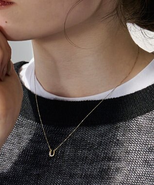 Phoebe 【金属アレルギー対応】ラッキーホースシューネックレス ゴールド