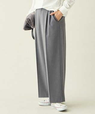 【LEE掲載/6サイズ展開/裏起毛/ウエストゴム】ウォームワイドパンツ