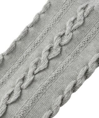 MIKI HOUSE HOT BISCUITS 【70-120cm】 ケーブル柄タイツ グレー