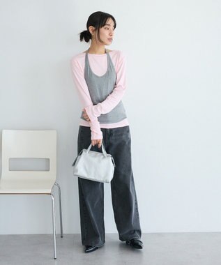CRAFT STANDARD BOUTIQUE 2点セット/ホルターネック+ロンTee Light Pink