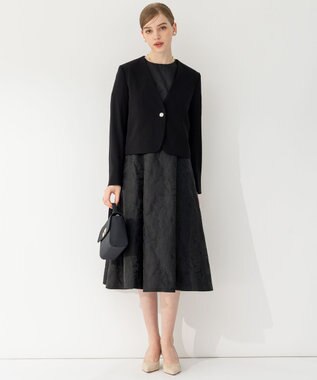 23区 【APPLAUDIR】クリアジョーゼット 3WAYコンパクトジャケット ブラック系