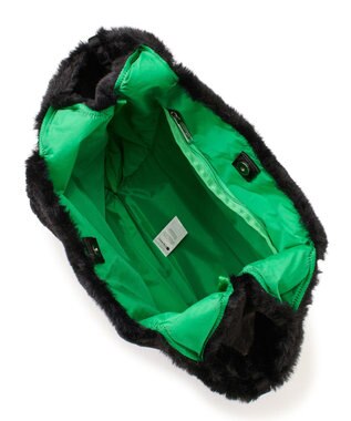 LeSportsac FUR SHOULDER TOTE/ブラックフラッフィーファー ブラックフラッフィーファー