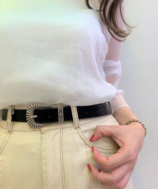 WEGO ウエスタンバックルベルト ブラック