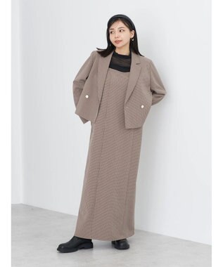 earth music&ecology ショートテーラードジャケット Check