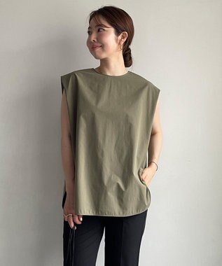 UNFILO FINE MOVE コクーンブラウス カーキ