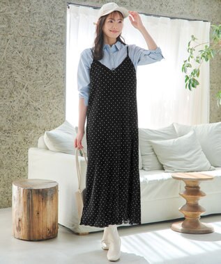 Tiaclasse 【洗える】プリーツキャミワンピース