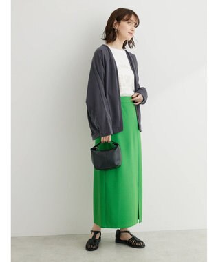 Green Parks ドルマン袖トッパーカーディガン Dark Gray