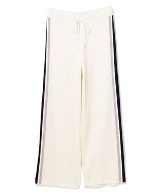 GRACE CONTINENTAL サイドラインニットパンツ ホワイト