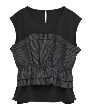 YECCA VECCA ビスチェドッキングブラウス Dot