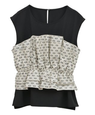 YECCA VECCA ビスチェドッキングブラウス Dot