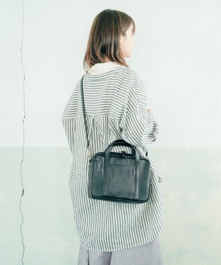 YUSHI 【本革/2way】NUANCE - BOSTON SHOULDER 本革 ボストンショルダー ブラック