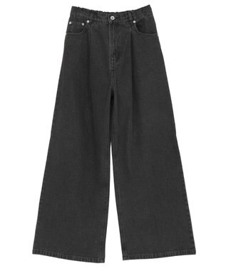 Green Parks ・ＳＵＧＡＲ　ＳＰＯＯＮ　デニムワイドパンツ Black