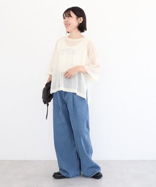 Green Parks ・ＳＵＧＡＲ　ＳＰＯＯＮ　デニムワイドパンツ Indigo