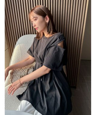 Green Parks ショルダーカットチュニック Black