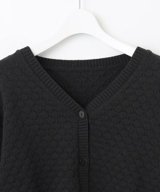 Feroux 【洗える】ポコポコ カーディガン ブラック系