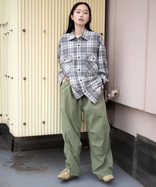 WEGO 【ユニセックス着用ITEM/SMLサイズ展開】チェックネルシャツ 柄4