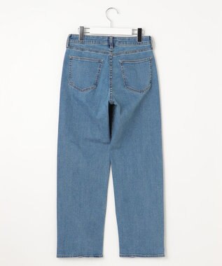 J.PRESS LADIES S 【洗える】BASIC STRETCH DENIM ボーイフィット パンツ ダルブルー系