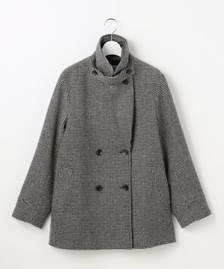 J.PRESS LADIES S チェックビーバー Pコート ブラックチェック系