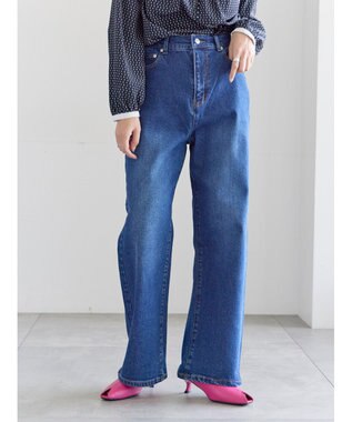 Te chichi ストレートデニムパンツ ブルー