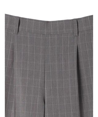 Green Parks きれいシルエットチェックワイドパンツ Glen Check