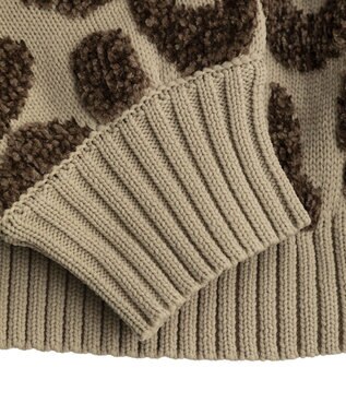 Green Parks ・ｆｕｒｒｙ　ｒａｔｅ　レオパードジャカードニット Beige