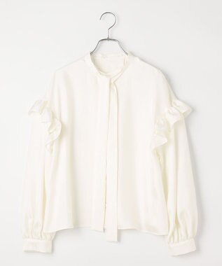 #Newans 【ANSWER for 骨格ウェーブ】リボンタイブラウス ホワイト系