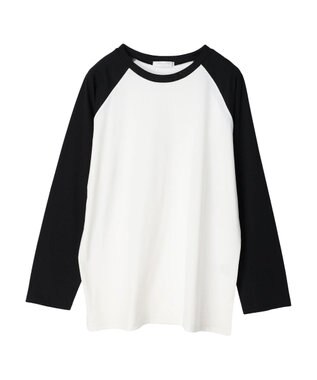 Green Parks シアーラグラン配色プルオーバー Black