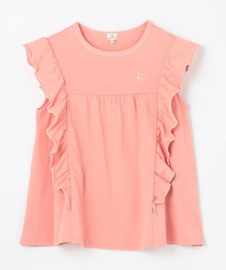 組曲 KIDS 【150-160㎝】フリフリフリル チュニック アプリコット系