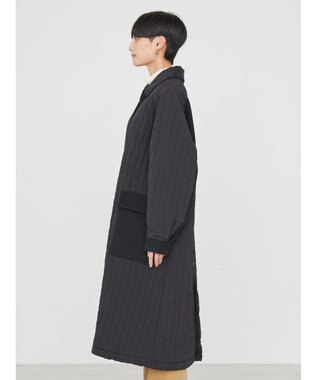 AMERICAN HOLIC キルポカ異素材Ｍｉｘロングコート Black