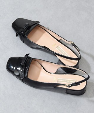 INTER-CHAUSSURES 【INTER-CHAUSSURES】スクエアトウチャンキーヒールバックバンド