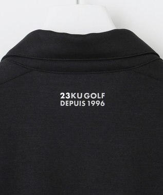 23区GOLF 【MEN】【キングサイズ/吸水速乾/UVカット】ポンチコンビポロシャツ ブラック系