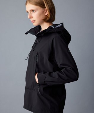 JOSEPH ABBOUD MOUNTAIN 【ECO撥水/耐水性/透湿防水素材/ストレッチ/軽量】ボイルドポリエステル3レイヤー マウンテンパーカー ブラック系
