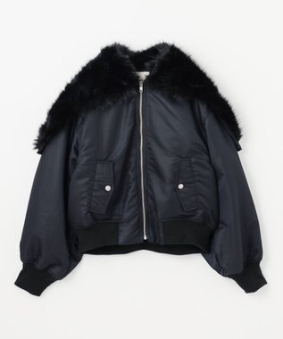 NAVE 【Nave】ファーカラーMA-1 ブラック系