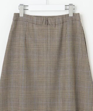 J.PRESS LADIES L モナベールツイル チェック フレア スカート ブラウンチェック系