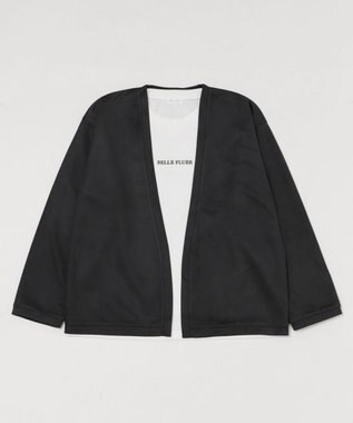 WEGO 【ユニセックス着用アITEM/２点SET】フェイクスウェードアンサンブルカーディガン ブラック中濃色