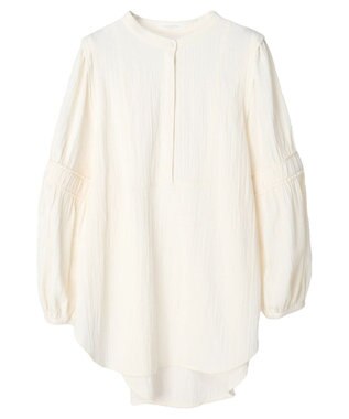 Green Parks 表面変化比翼シャツチュニック Ivory