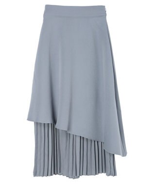 earth music&ecology プリーツドッキングスカート Blue