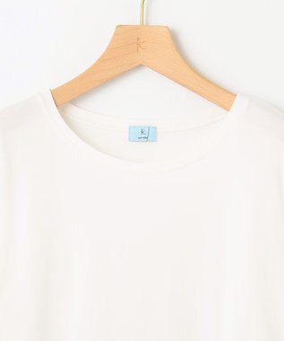 組曲 S シャツコンビティアード ロングＴシャツ アイボリー×ストライプ系1