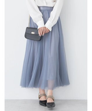 earth music&ecology チュールスカート Blue