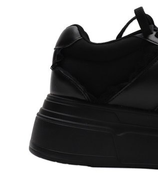 WEGO ダブルリボンフリルスニーカー ブラック