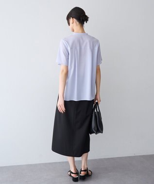 YECCA VECCA フリルデザインブラウス Sax