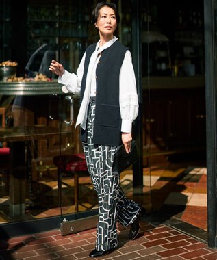 自由区 【カタログ掲載】ループボンディングニット ベスト ネイビー