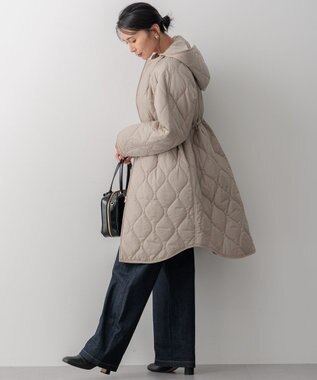 23区 【洗える/撥水加工】中綿 ロング パディング アウター ベージュ系
