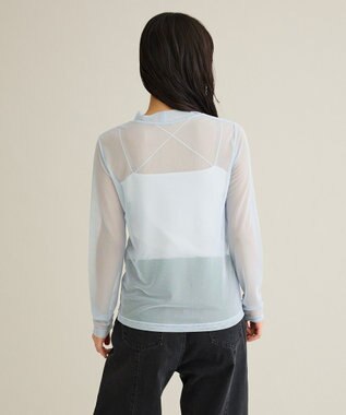 CRAFT STANDARD BOUTIQUE シアーメッシュロングスリーブインナー Light Blue