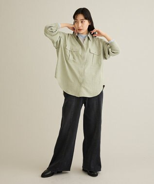 CRAFT STANDARD BOUTIQUE シアーメッシュロングスリーブインナー Light Blue